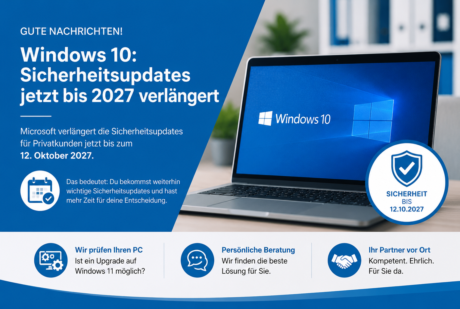 Windows 10: Sicherheitsupdates jetzt bis 2027 verlängert